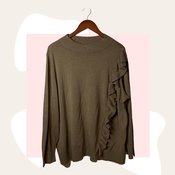 6. Joan Rivers Ruffled Sweater 2 X - Picture 1 of 1